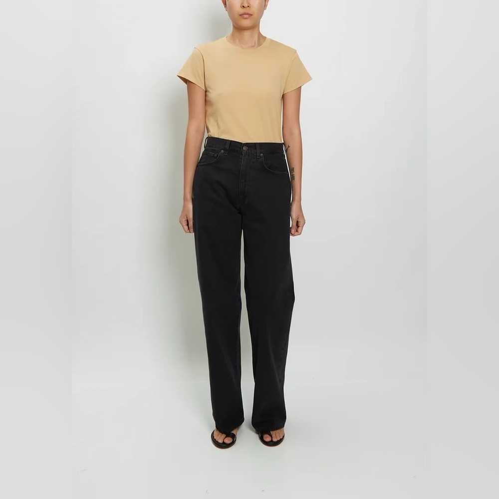 6397 Wide-Leg High-Rise Jean Coal Black size 28